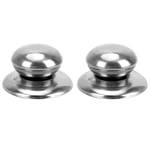 BYFRI 2pcs Pot Lid Knobs Stainless Steel Replacement Pans Cover Handle Grip Frying Pan Cover Wok Lids Handgrip Accessories