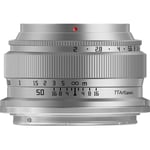 TTArtisan 50mm F2 Fuji X Mount - Silver