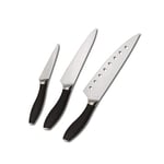 Circulon - 3 Piece Knife Set - Japanese Stainless Steel - Non Stick Blades - Textured Handles - Professional Knife Set