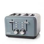 Sabichi Haden Perth Toaster 4 Slice Grey Cancel Defrost Reheat New Crumb Tray