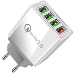 4x Mobilladdare / Laddare - USB Väggladdare - Snabbladdare