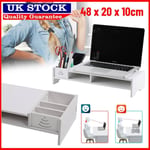 Desktop Monitor Stand Computer Screen Monitor Riser Home Office Desk Storage UK