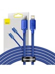 Crystal Shine cable USB-C to Lightning 20W PD 2m (blue)