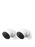 Google Nest Camera (Battery) - 2 Pack In White/Snow