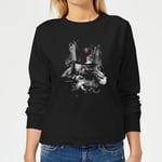 Star Wars Boba Fett Distressed Women's Sweatshirt - Black - S
