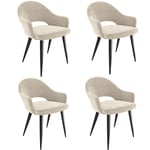 https://furniture123.co.uk/Images/BUNCLB00178627_3_Supersize.jpg?versionid=2 Set of 4 Beige Fabric Dining Armchairs - Colbie