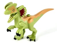 Jurassic World LEGO Minifigure Dilophosaurus Olive Green Dinosaur Animal Minifig