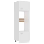 Microwave Cabinet White 60x57x207 cm Engineered Wood vidaXL