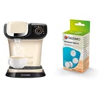 Tassimo by Bosch My Way 2 TAS6507GB Coffee Machine, 1500 Watt, 1.3 Litre, Cream with TCZ6008 Descaling Tablets - 8 Tablets