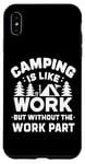 Coque pour iPhone XS Max Aventures de camping en plein air pour hommes, femmes, enfants drôles