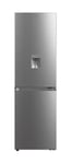 Hoover HMDNB5182XWDK50/50 Split 55cm Wide Frost Free Fridge Freezer, 273 Litres, No Plumbing Required Water Dispenser, Digital Display, Stainless Steel