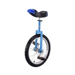 Kids, Adults The Trainer Unicycle, Height Adjustable Skidproof Mountain Tire Balance Cycling Exercise Bike Bike Balance Exercise Fun,Blue-24Inch