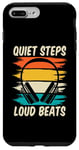 Coque pour iPhone 7 Plus/8 Plus Silent Disco Quiet Steps Loud Beats Casque vintage