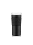 TRAVEL MUG Mug de voyage isotherme en inox double paroi, couvercle à vis hermétique, 0.35 l