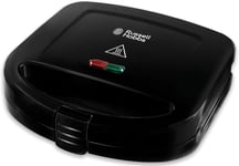 Russell Hobbs - Sandwich Maker, Stainless Steel, Non-Slip Feet, 700W, Black