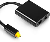 Câble Optique Audio Splitter 1 En 2 Sorties Répartiteur De Câble Audio Optique Toslink, Adaptateur Fibre Optique,Convertisseur De Fibre Pour Lecteur Cd/Dvd/Tv Numérique/Ps3/X-Box36[YIN4182045]