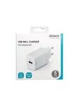 DELTACO USB wall charger 1x USB-A fast charging