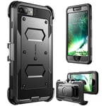 i-Blason [Armorbox] Case for iPhone 8 Plus/iPhone 7 Plus, [Built in Screen Protector] Full Body Heavy Duty Protection Reduction / Bumper Case (Black)