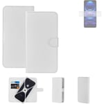 Protective cover for Xiaomi Redmi Note 12 Pro+ Wallet Case white flipcover flipc
