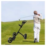KXDLR Golf Pull Push Cart 3-Wheel Foldable Golf Trolley, Multi-Function Panel Golf Cart, Quickly Open And Close, Golf Push Cart