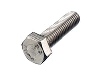 Wasi Skruv M10x50 Mm Din 933 Utan Mutter, Rostfritt A2 Med Full Gängbredd 17 Mm