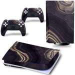 YWZQ Marble PS5 Standard Disc Skin Sticker Decal Cover for Playstation 5 Console And Controllers PS5 Skin Protective Film Vinyl,G