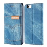 Iphone 7 - Fodral Med Kortfack (retro-jeans) Blå