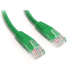 StarTech.com Cat5e Ethernet Cable - 1 ft - Green - Patch Cable - Molded Cat5e Cable - Short Network Cable - Ethernet Cord - Cat 5e Cable - 1ft (M45PATCH1GN)