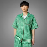 Adidas Originals Adicolor Modern 70s Monogram Satin shirt green Men's /Women's