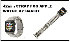 Stainless Steel / Silver Apple Watch Strap 42mm with Adjustable Wrist by CASEIT
