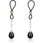 California Exotic: Non-Piercing, Nipple Jewelry, Onyx Silver, Svart