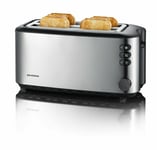 Severin Automatic Long Slot Toaster 4 Slice 1400W Brushed Stainless Steel AT2509