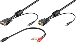 VGA-kabel med integrert lyd 3 m