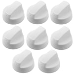 8 x HOTPOINT White Oven Cooker Hob Flame Burner Hotplate Control Switch Knobs