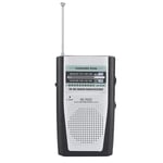 ASHATA Personal Radio,Mini Portable AM/FM BC-R20 Radio Speaker Receiver Telescopic Antenna,Built-in Speaker Portable Radio,FM: 88-108MHz,AM: 530-1600KHz