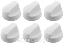 6 X BEKO CREDA TEKA CDA & CANDY Cooker Oven Hob White CONTROL KNOBS & ADAPTORS