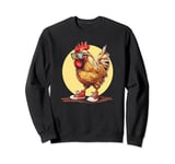 Pretty Bird loves Sunglasses and Shoes for Chicken Lovers Sweatshirt