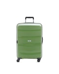 BIBA Trolley Type Travel Suitcase, Carri G CR20 Cabin Suitcase, Trolley Handle, Zip Closure, PP Polypropylene, Green, L, Suitcases & Trolleys