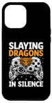 Coque pour iPhone 15 Pro Max Jeu vidéo Slaying Dragons In Silence