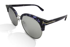 Tom Ford Sunglasses Women's FT0545-K 83C Purple-Blue Marble/Silver