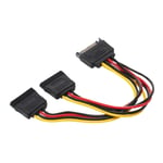 SATA Power Y Splitter Cable 15 Pin Splitter cable Adapter 7"