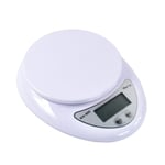 Szaerfa Portable Precise Kitchen Scale Digital Weighing Food 5000g Electronic Weighing Scales with Tare Function for Home Kitchen Cooking (White)