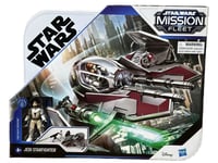 Star Wars Mission Fleet Stellar Class Obi-Wan Kenobi Jedi Starfighter & Figure