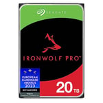 Seagate IronWolf, Pro 2 TB, Enterprise Internal NAS HDD – CMR 3.5 Inch, SATA 6 Gb/s, 7,200 RPM, 256 MB Cache for RAID NAS, Rescue Services - Frustration Free Packaging (ST2000NTZ01)