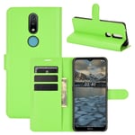 Nokia 2.4 - Läderfodral / plånboksfodral Grön