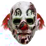 Halloween Läskig Ond Clown Mask Skräck Ansikte Zombie Dräkt