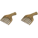 2Pcs Hair Straightener Wide Tooth Comb Wooden Massage Brush Hair -Static5288