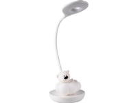 Sanico Polux barnlampa - LED-molnbjörn 2,5W vit med uppladdningsbart batteri