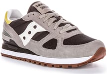 Saucony Shadow Original Lace up Trainers In Black Grey Size UK 7 - 12