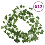 vidaXL Konstväxter murgröna 12 st grön 200 cm 359073